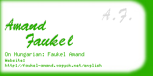amand faukel business card